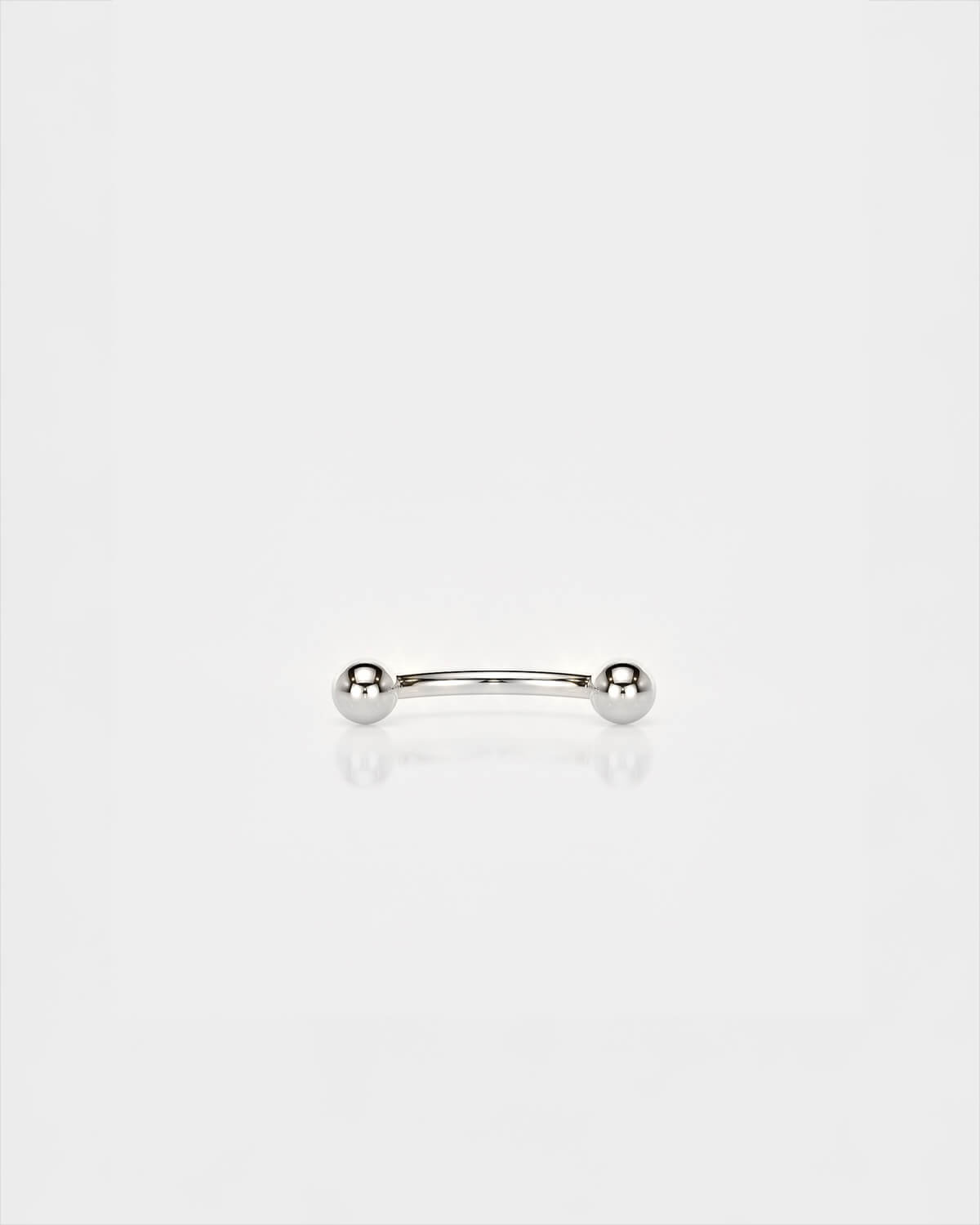 CURVED BARBELL | TITANIUM | POLISHED | 16 GAUGE