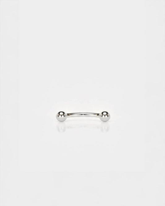 CURVED BARBELL | TITANIUM | POLISHED | 16 GAUGE